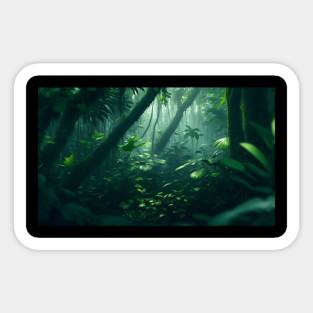 Fantasy tropical jungle rainforest Sticker